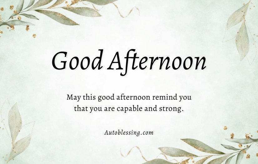 Heartfelt Good Afternoon Blessings