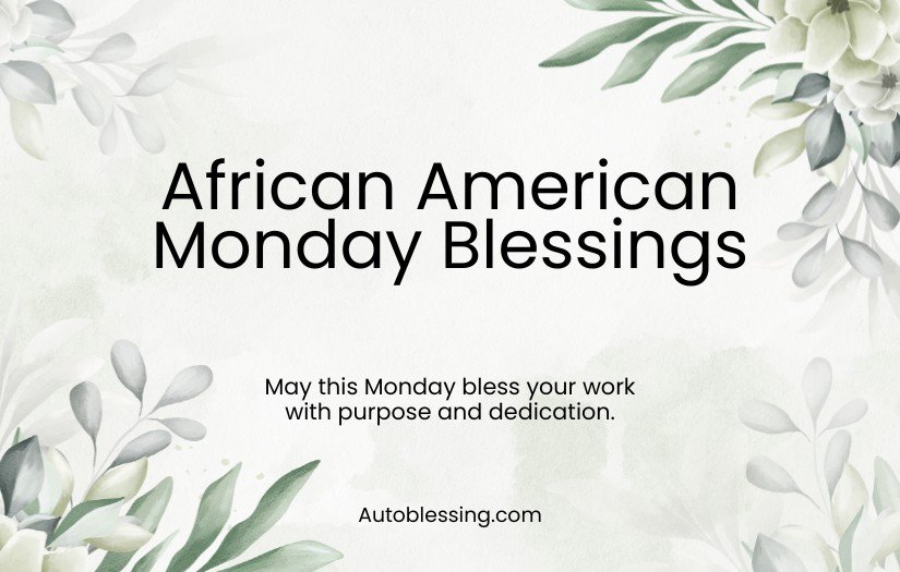 African American Monday Good Evening Blessings
